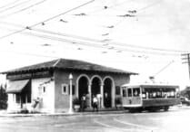 Miami Trolley Stop in 1921