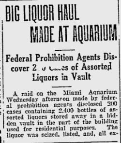 Liquor raid at The Aquarium