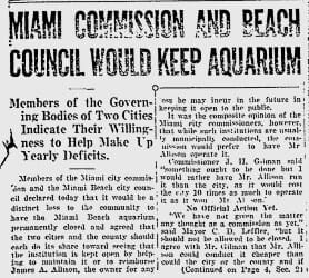 Miami Commission Council would keep Aquarium