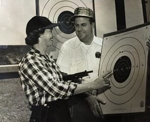 Sonny Capone at Shooting Range in 1956