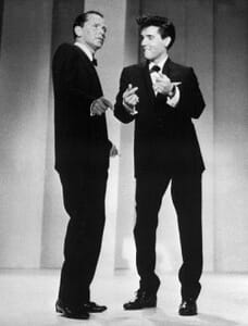 Sinatra performs with Elvis in 1960