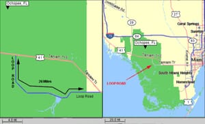 Map of Loop Road