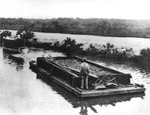 Construction of Collins Bridge in 1913