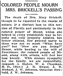 Miami Herald Article on January 14, 1922