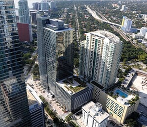 The 1450 Brickell building that was completed in 2010.