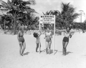 Romer picture of women at beach in 1934