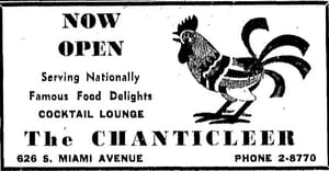 Chanticleer Ad in 1944.
