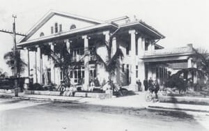 Warner family in front of recently completed home in 1912.