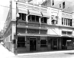 Miami Bank & Trust office in 1921.