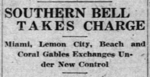 Miami News headline on January 1, 1925.