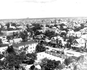 Aerial from McAllister Hotel in 1917.