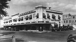 Exterior of U.S. Hotel in 1930s.