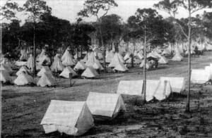 Camp Miami tents in 1898.