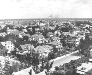 Aerial of Short Street in 1917.