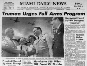 Harry Truman in Miami on August 22, 1949