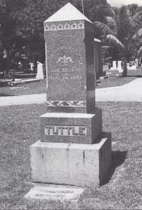 Julia Tuttle headstone in 1998.