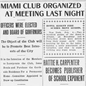 Article in Miami Metropolis on February 4, 1909