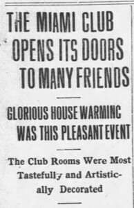 Article in Miami Metropolis on February 23, 1909