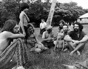 Hippies in Peacock Park on July 20, 1969
