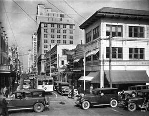 Converse Building (right) in 1930s