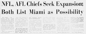 Headline in Miami Herald on June 4, 1965