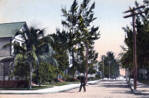 Postcard of Fourteenth Street in Downtown Miami