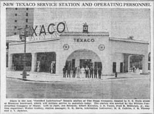 Texaco Station on April 1, 1933 in Miami Herald