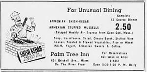 Ad for Palm Tree Inn on January 1, 1949