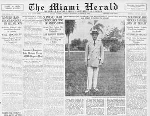 Front page of Miami Herald on March 12, 1922