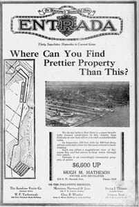 Ad for Entrada in Miami Herald in 1924