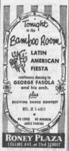 Ad in Miami News on May 7, 1956