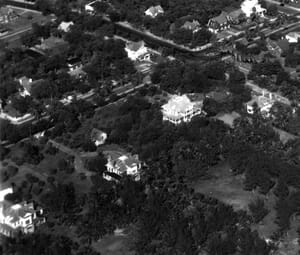 Aerial of Brickell Avenue in 1930s