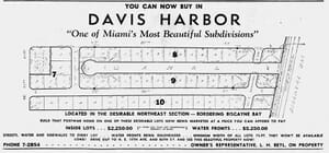 Ad in Miami Herald on February 8, 1948