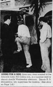 Bookie Suspects Arrested at Hotel Edward on January 17, 1951