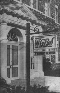 Exterior of WGBS Building in 1965