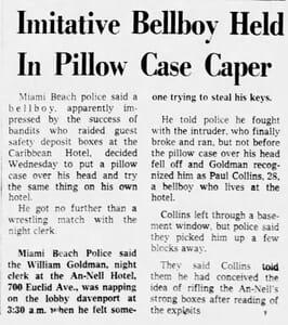 Article in Miami Herald on February 22, 1968