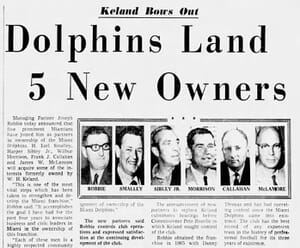 Headline in Miami Herald Sports Section on May 17, 1969