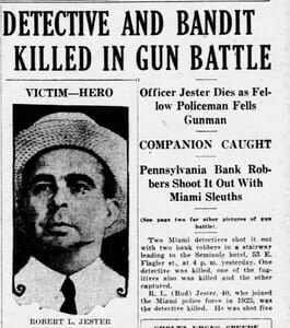 Headline in Miami News on November 19, 1933