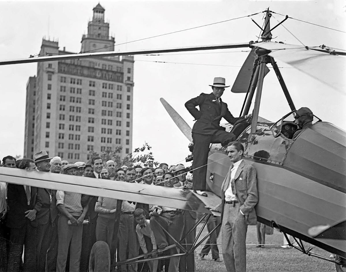 James Ray on Autogiro in Bayfront Park on January 11, 1931
