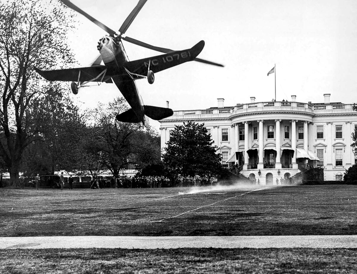 Autogiro on White House Lawn on April 23, 1931