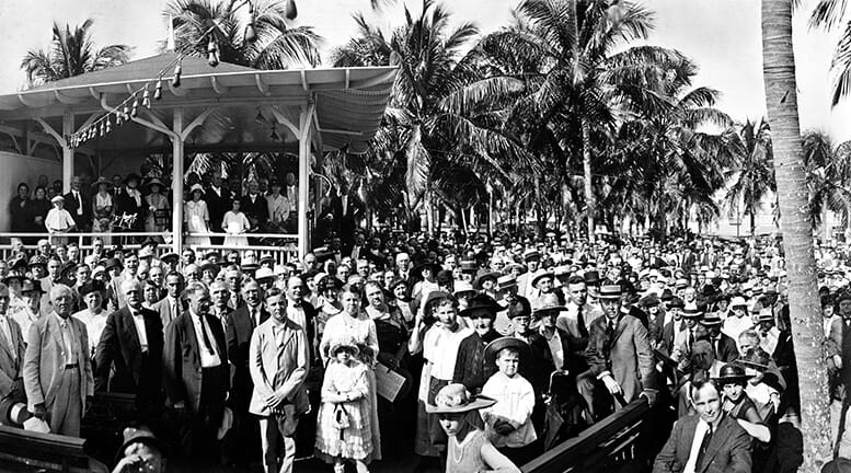 William Jennings Bryan conducting Sunday Service in Royal Palm Park