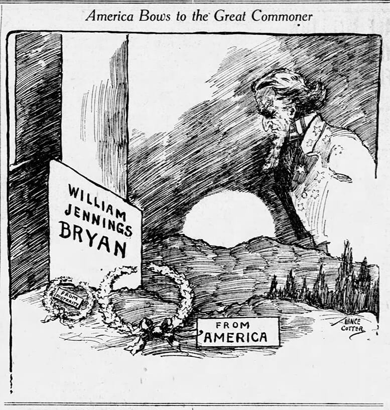 William Jennings Bryan tribute in the Miami Daily News on July 27, 1925