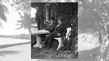 William Jennings Bryan and his brother Charles sitting in the backyard of Marymont in 1925 prior to the Scopes Trial