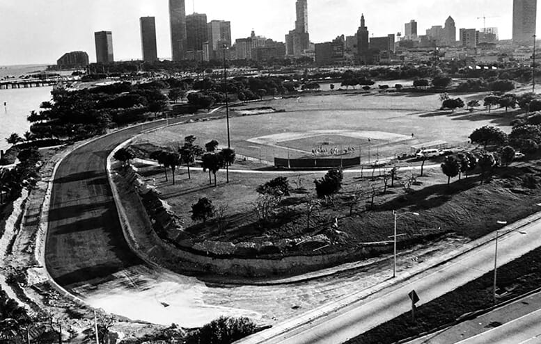 Aerial of Bicentennial Park on November 9, 1977