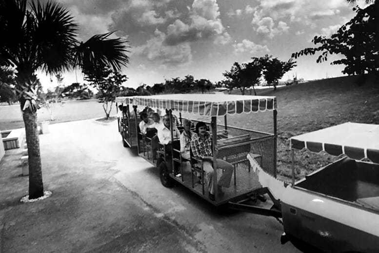 Tram in Bicentennial Park in the 1970s