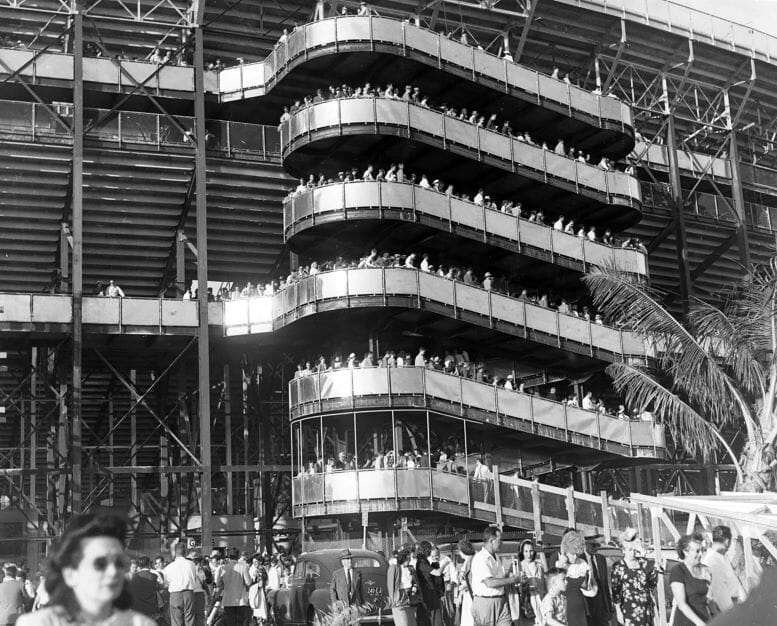 Crowd Leaving the Orange Bowl Stadium in 1950
