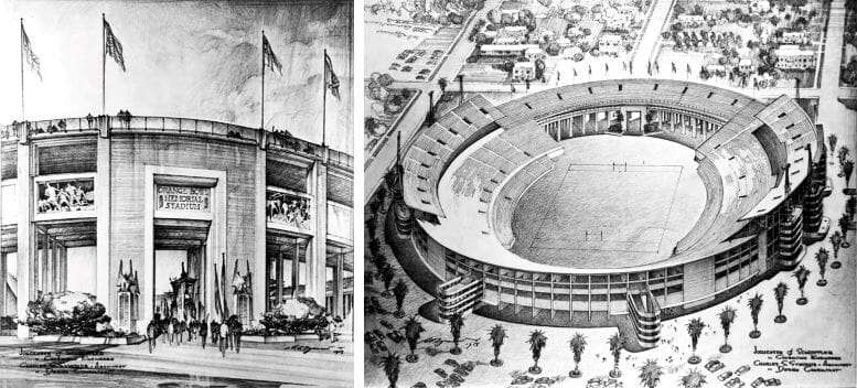 Orange Bowl Memorial Stadium renderings in 1953